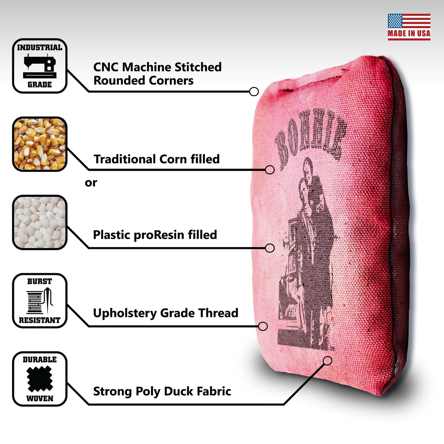 The Ride or Dies - 8 Cornhole Bags