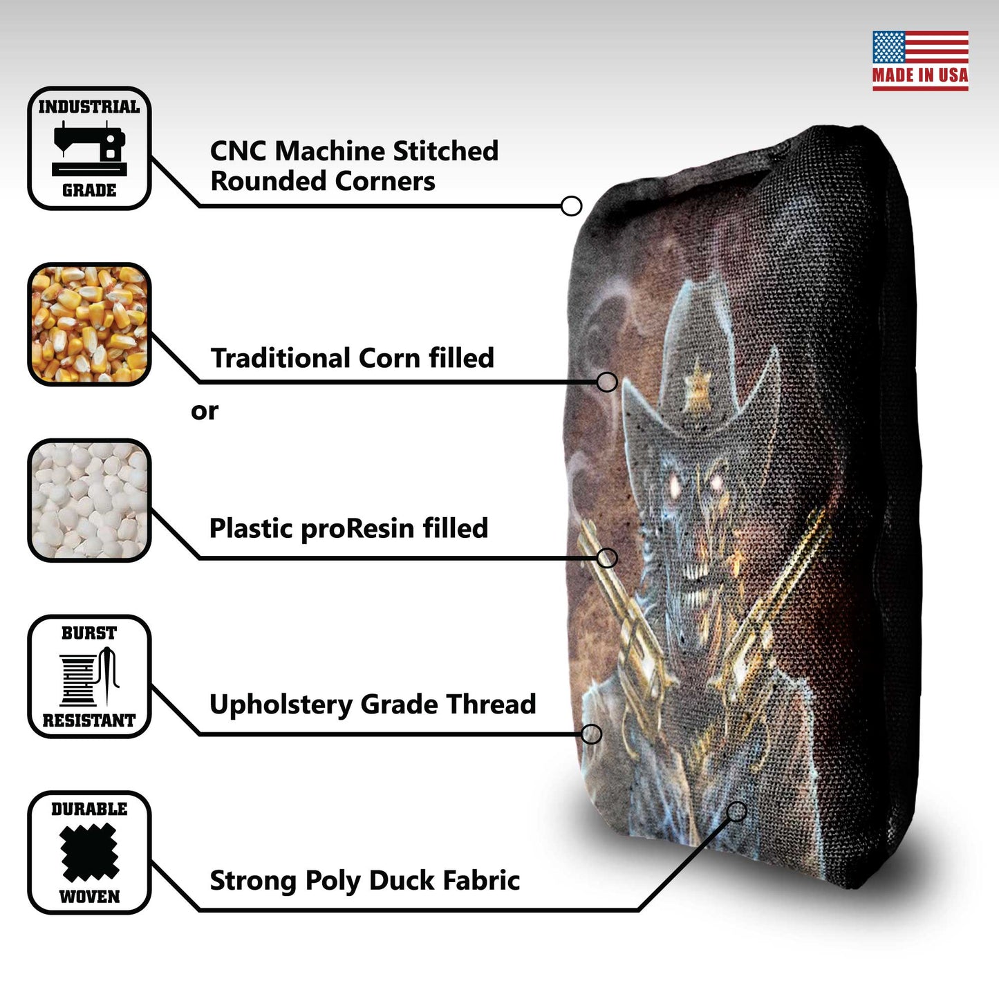 The Sheriff Skulls - 8 Cornhole Bags