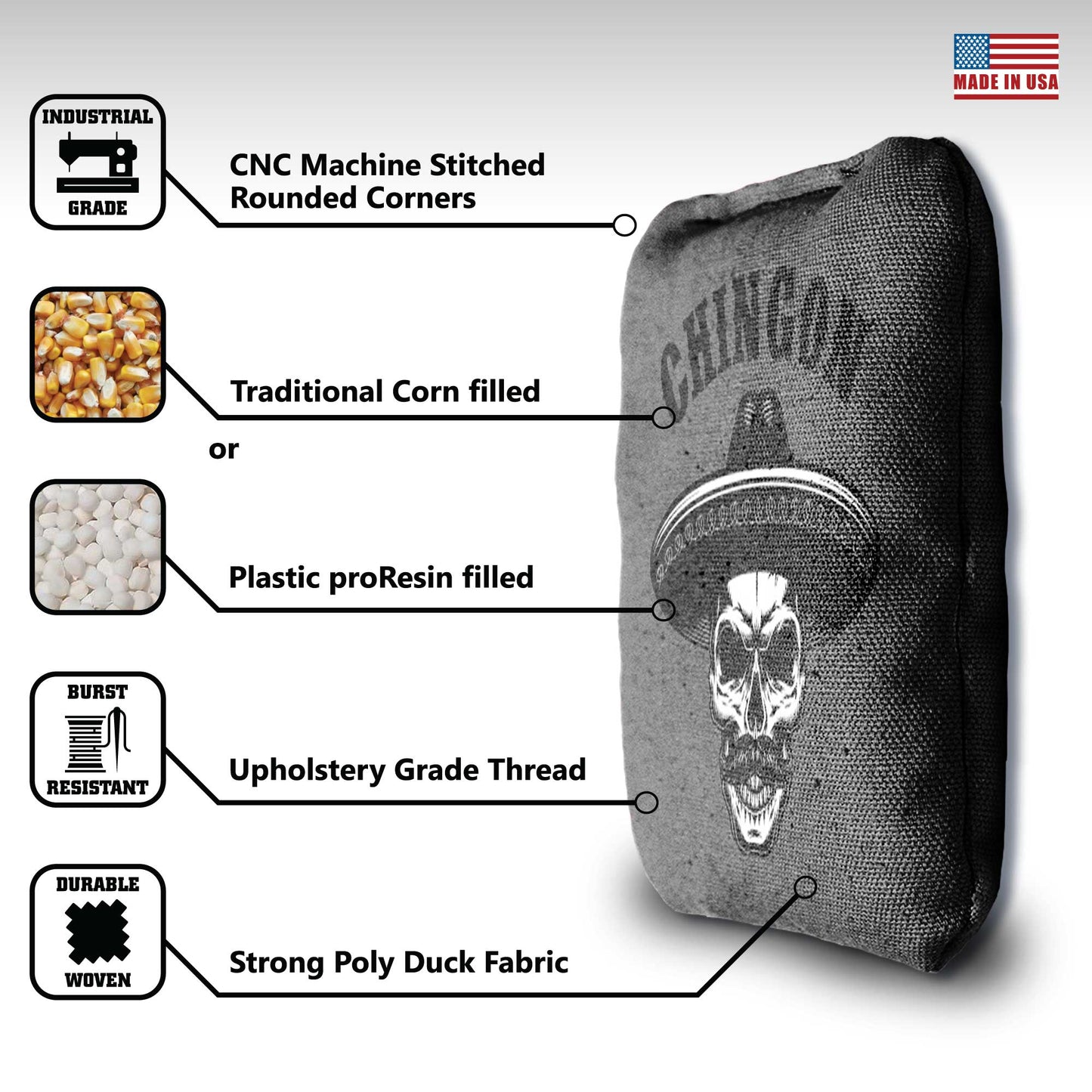 The Sombreros - 8 Cornhole Bags