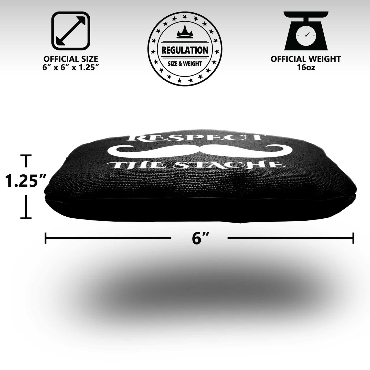 The Staches - 8 Cornhole Bags