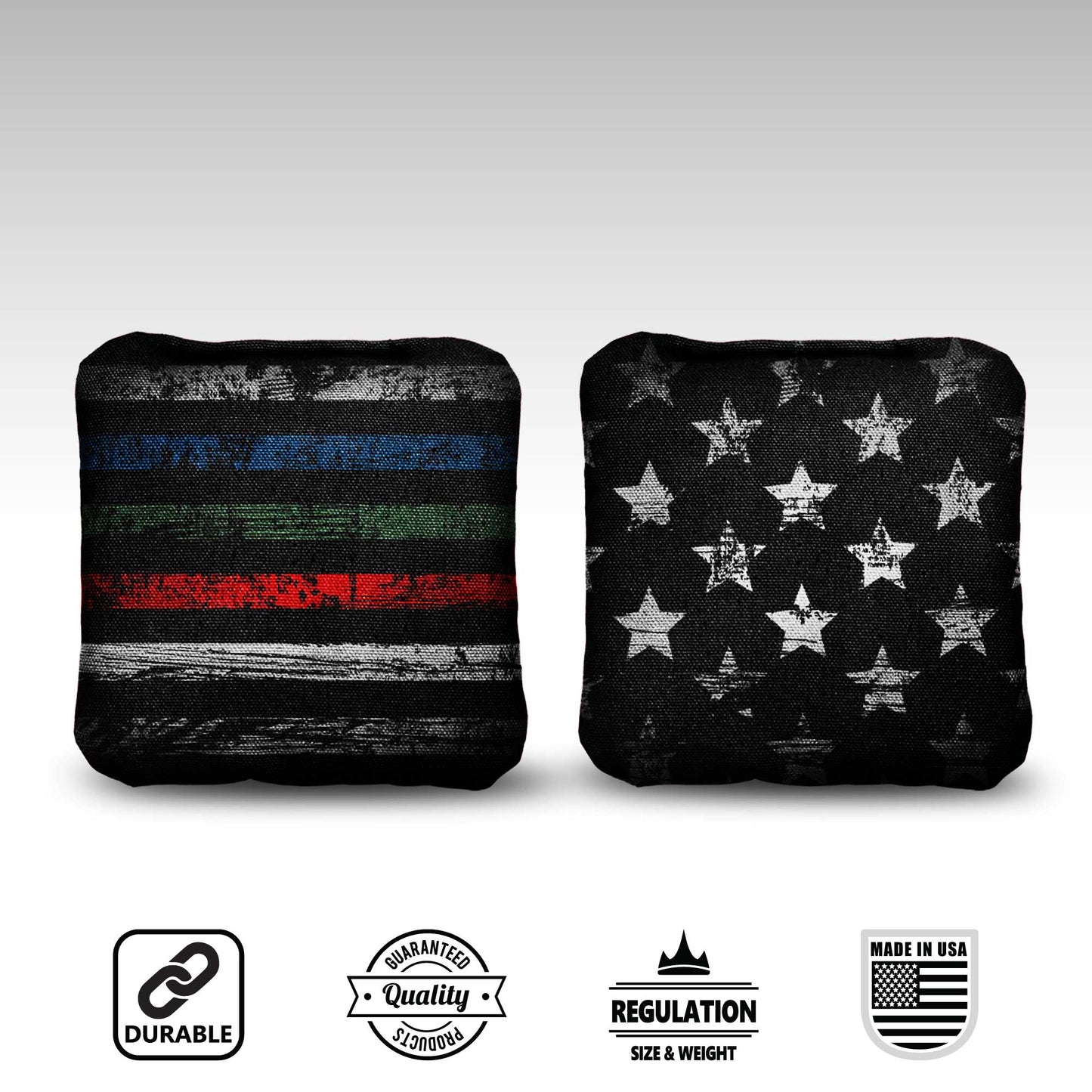 The Thin Blue Green Red Lines - 8 Cornhole Bags