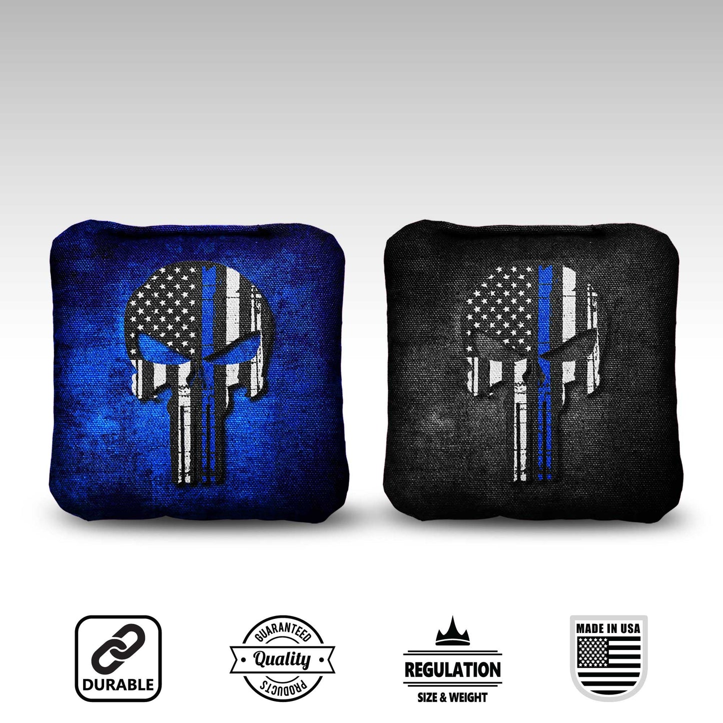 The Thin Blue Lines (Punisher) - 8 Cornhole Bags
