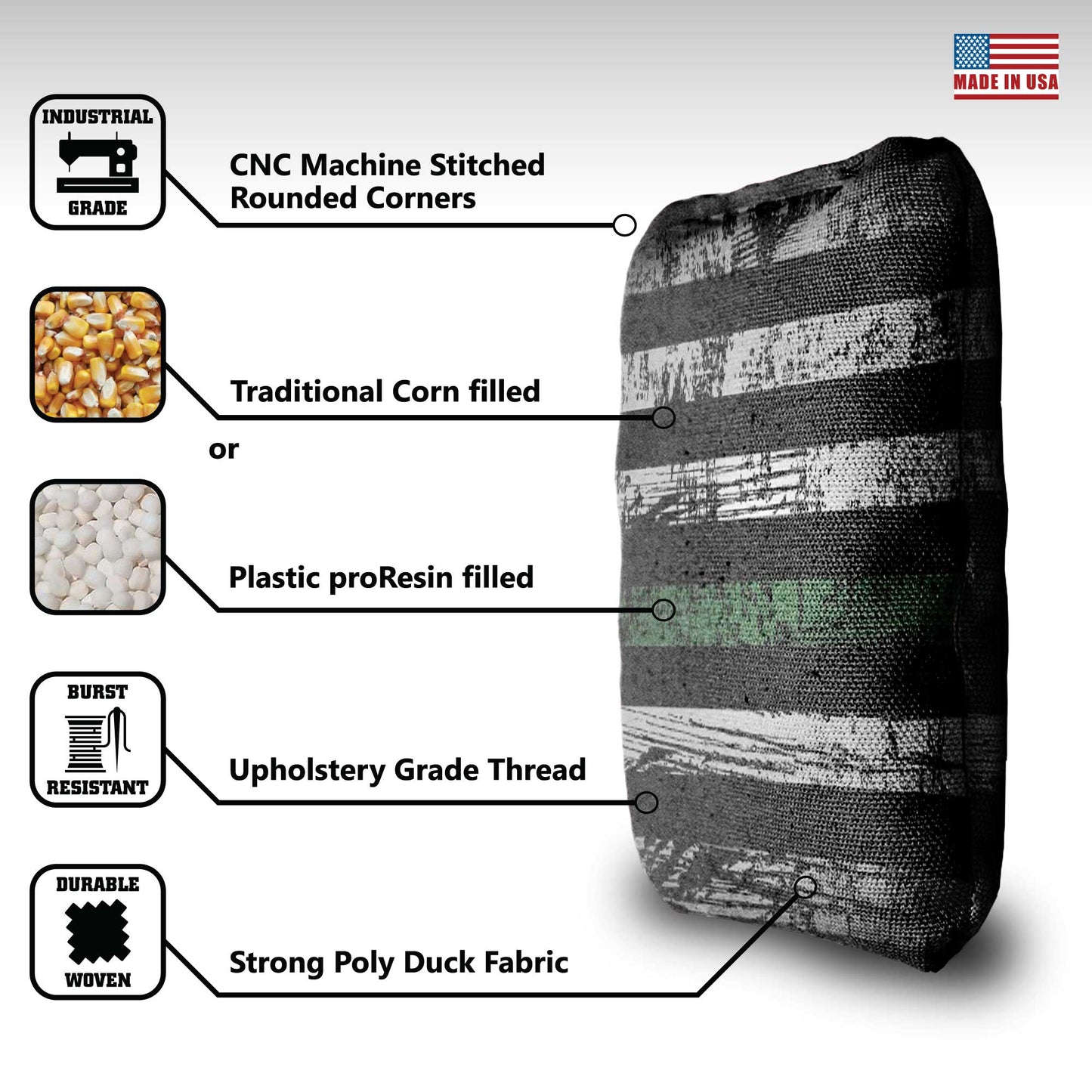The Thin Green Lines - 8 Cornhole Bags