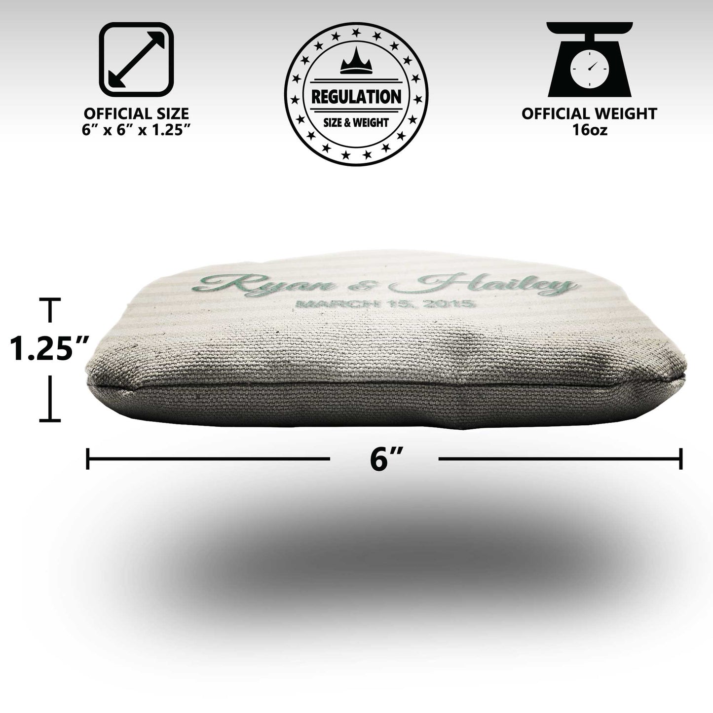 The Two Hearts - 8 Cornhole Bags