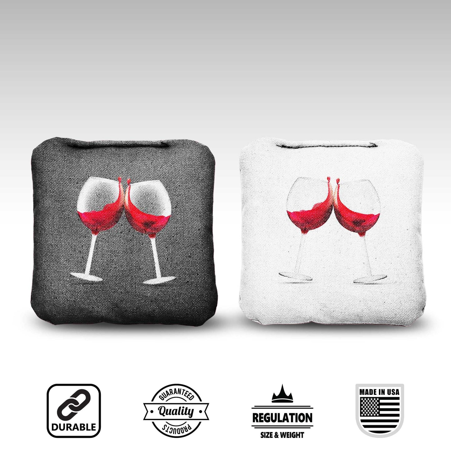 The Wine a Littles - 8 Cornhole Bags