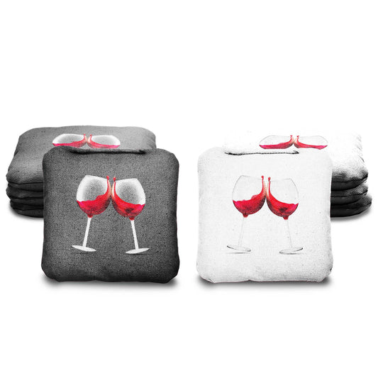 The Wine a Littles - 8 Cornhole Bags