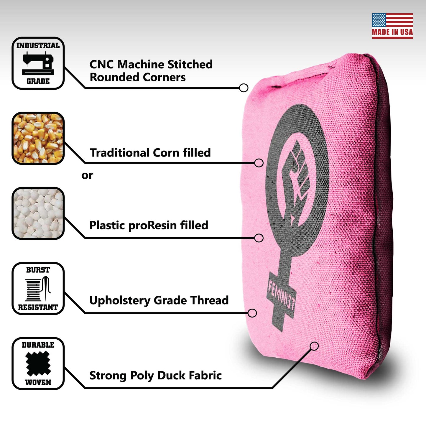 The Womanisms - 8 Cornhole Bags