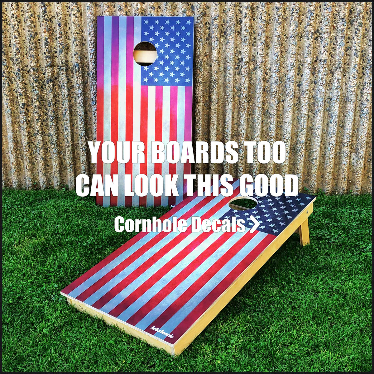 Cornhole Decals - Skins - Wraps - Shop Now