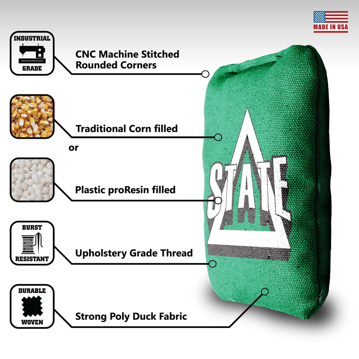 Delta State University Cornhole Bags - 8 Cornhole Bags