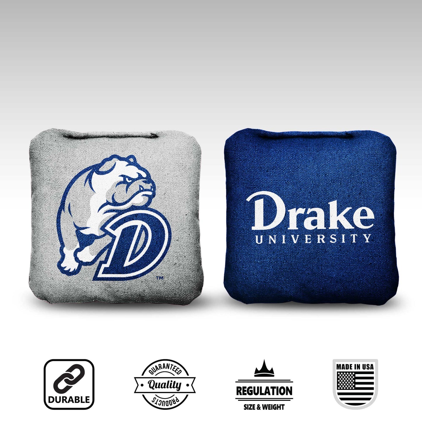 Drake University Cornhole Bags - 8 Cornhole Bags