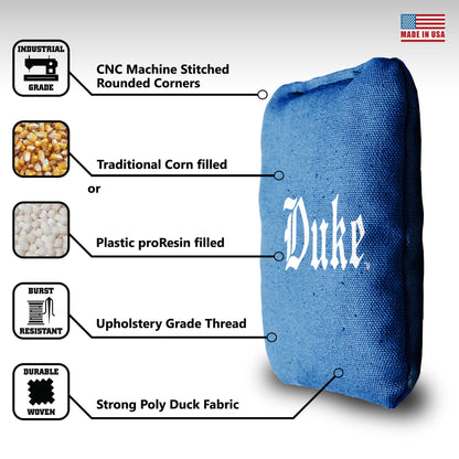 Duke University Cornhole Bags - 8 Cornhole Bags