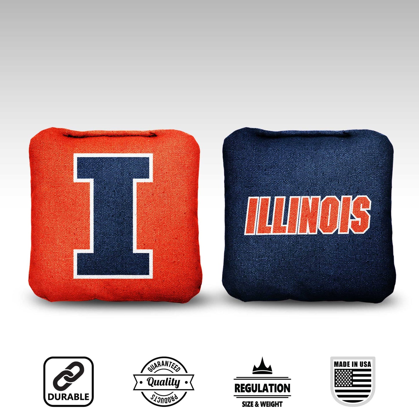 University of Illinois Cornhole Bags - 8 Cornhole Bags