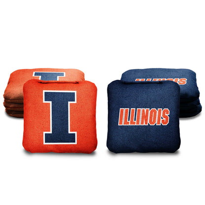 University of Illinois Cornhole Bags - 8 Cornhole Bags