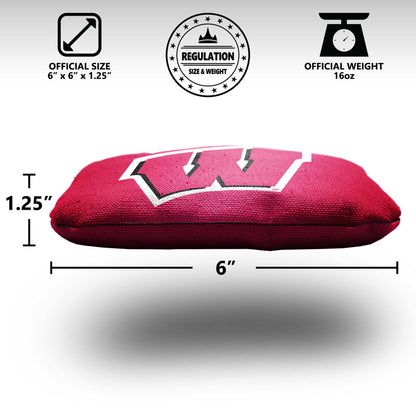 University of Wisconsin Cornhole Bags - 8 Cornhole Bags