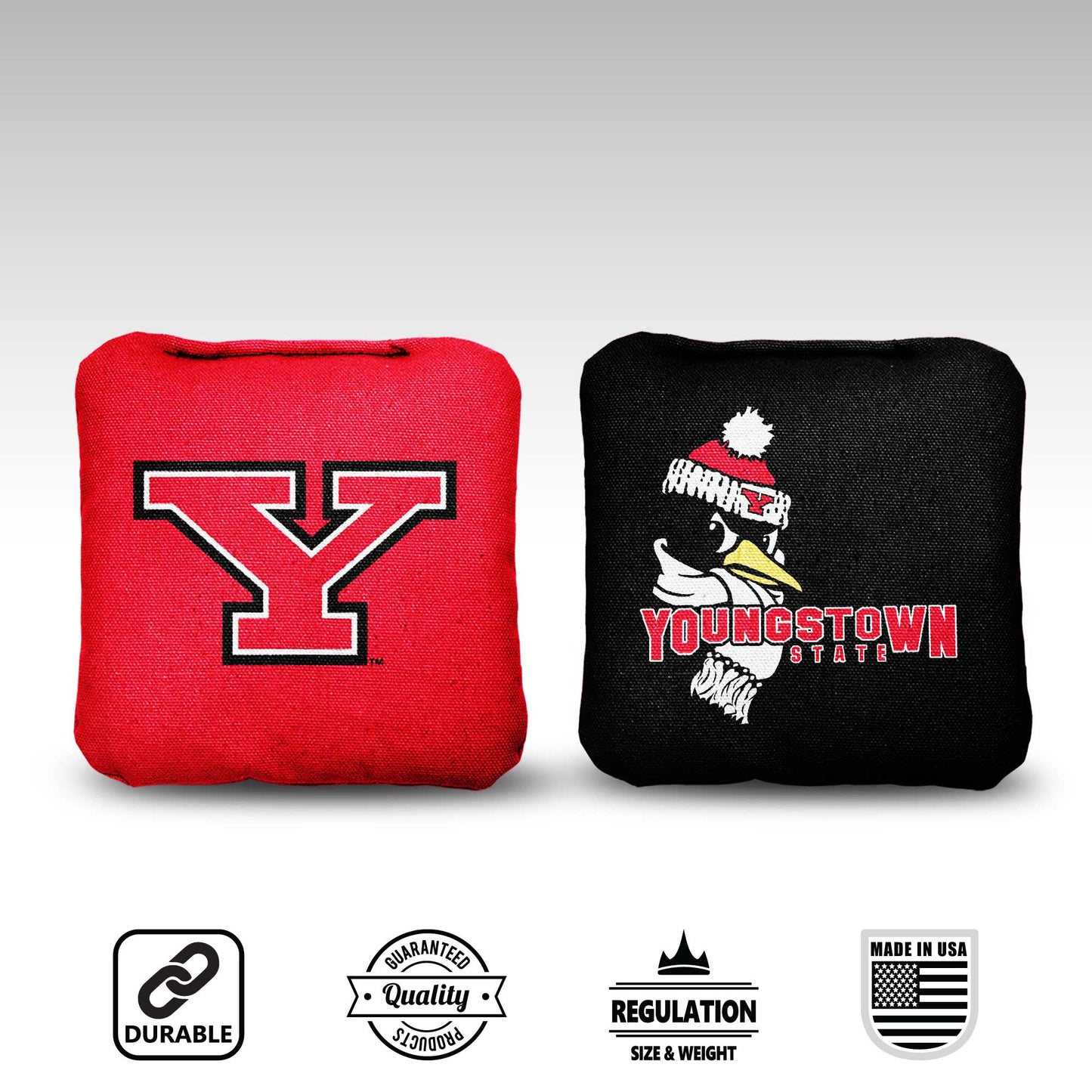 Youngstown State University Cornhole Bags - 8 Cornhole Bags