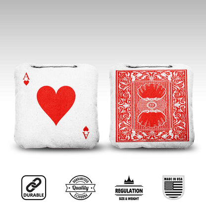 The Ace of Hearts - 8 Cornhole Bags