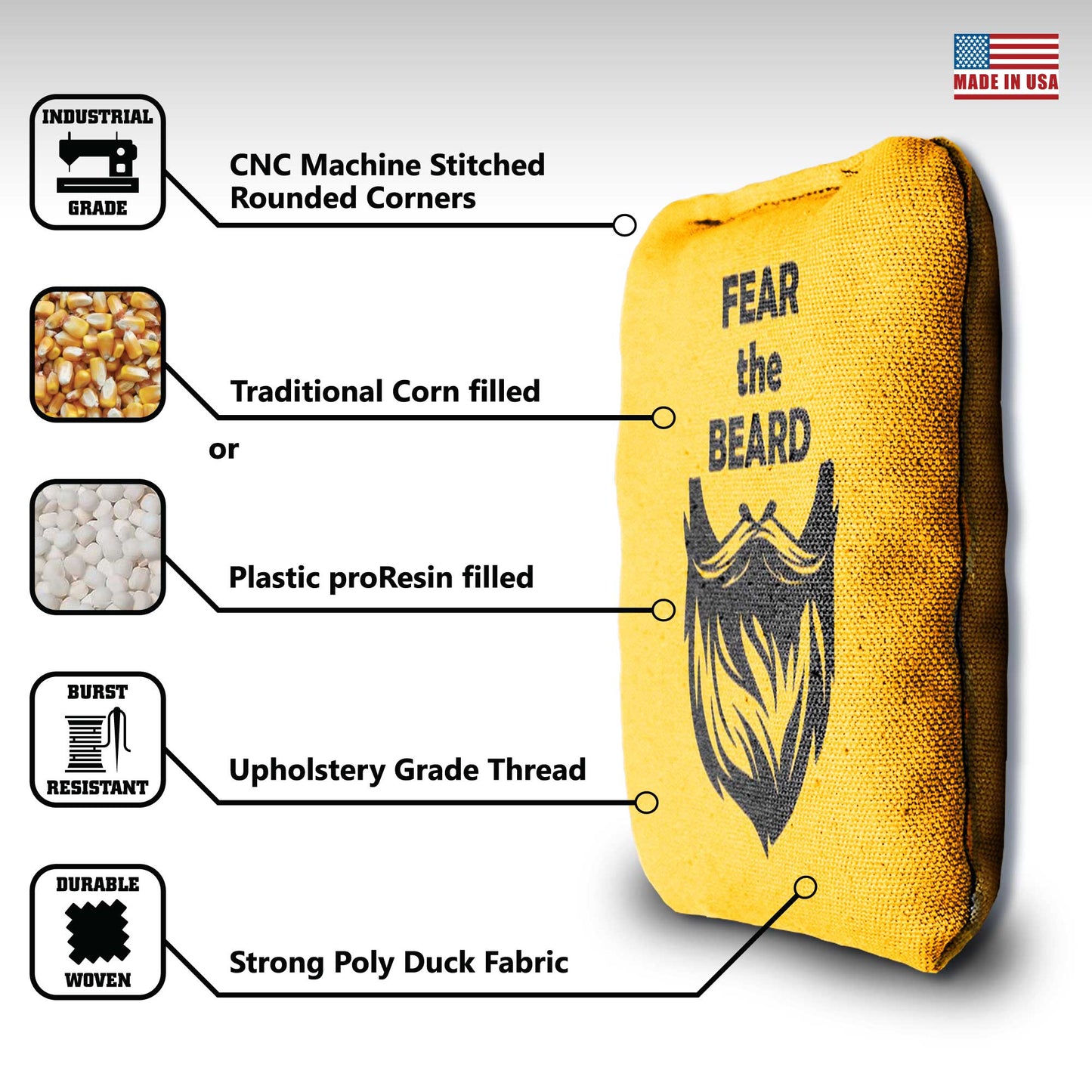The Beards - 8 Cornhole Bags