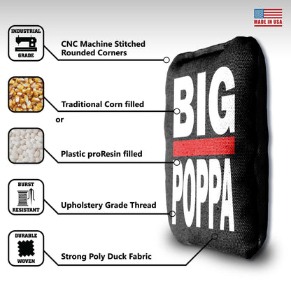 The Big Poppas - 8 Cornhole Bags