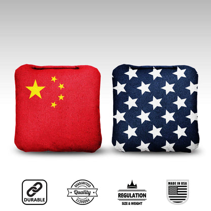 The Chinese and Mericas - 8 Cornhole Bags