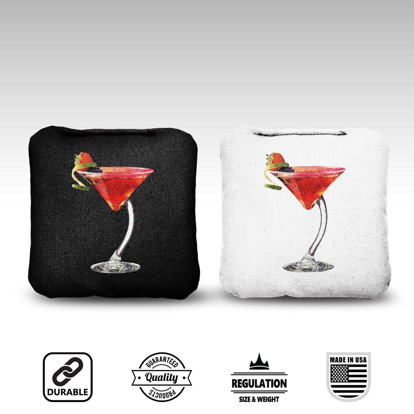 The Cocktail Glasses - 8 Cornhole Bags