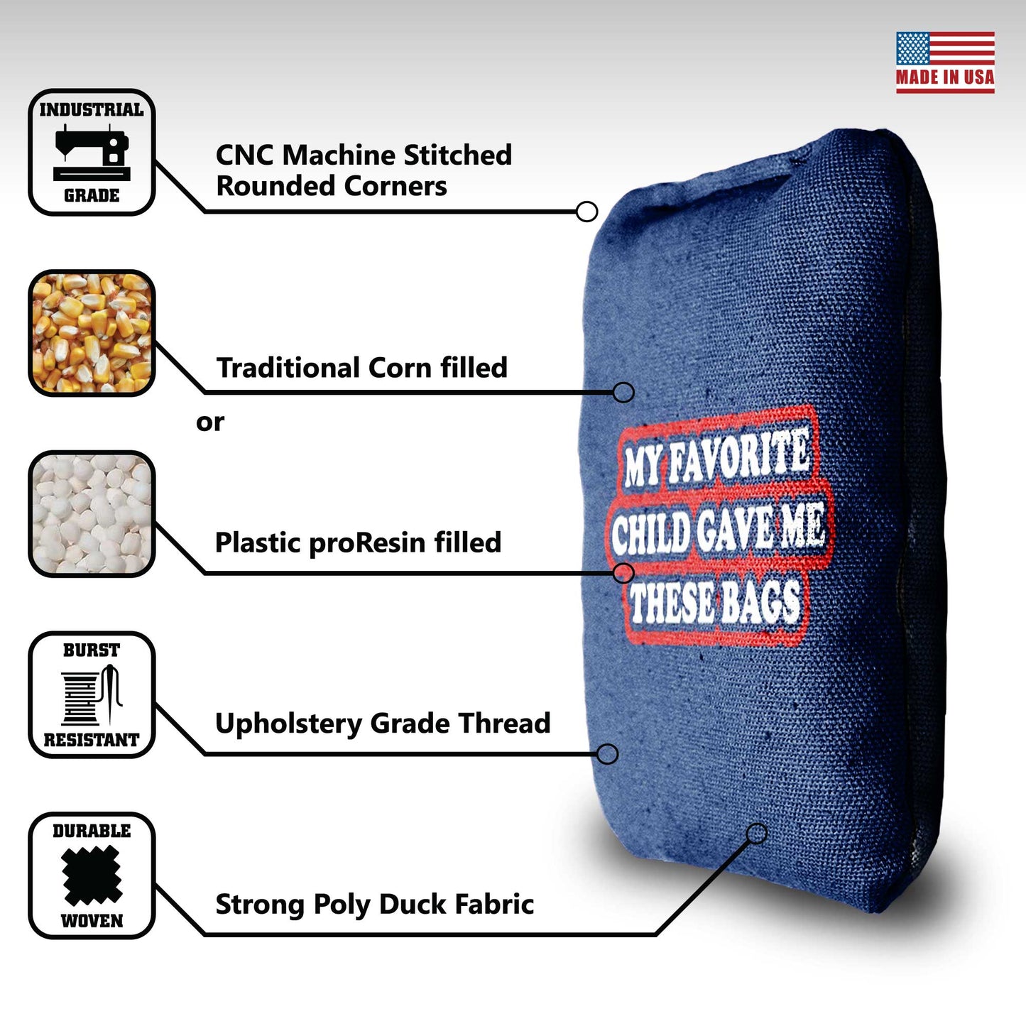 The Favorites - 8 Cornhole Bags