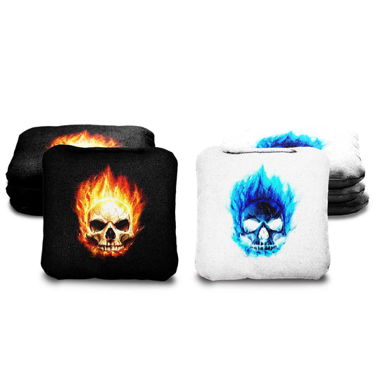 The Flaming Skulls - 8 Cornhole Bags