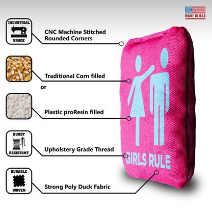 The Girls Rule - 8 Cornhole Bags