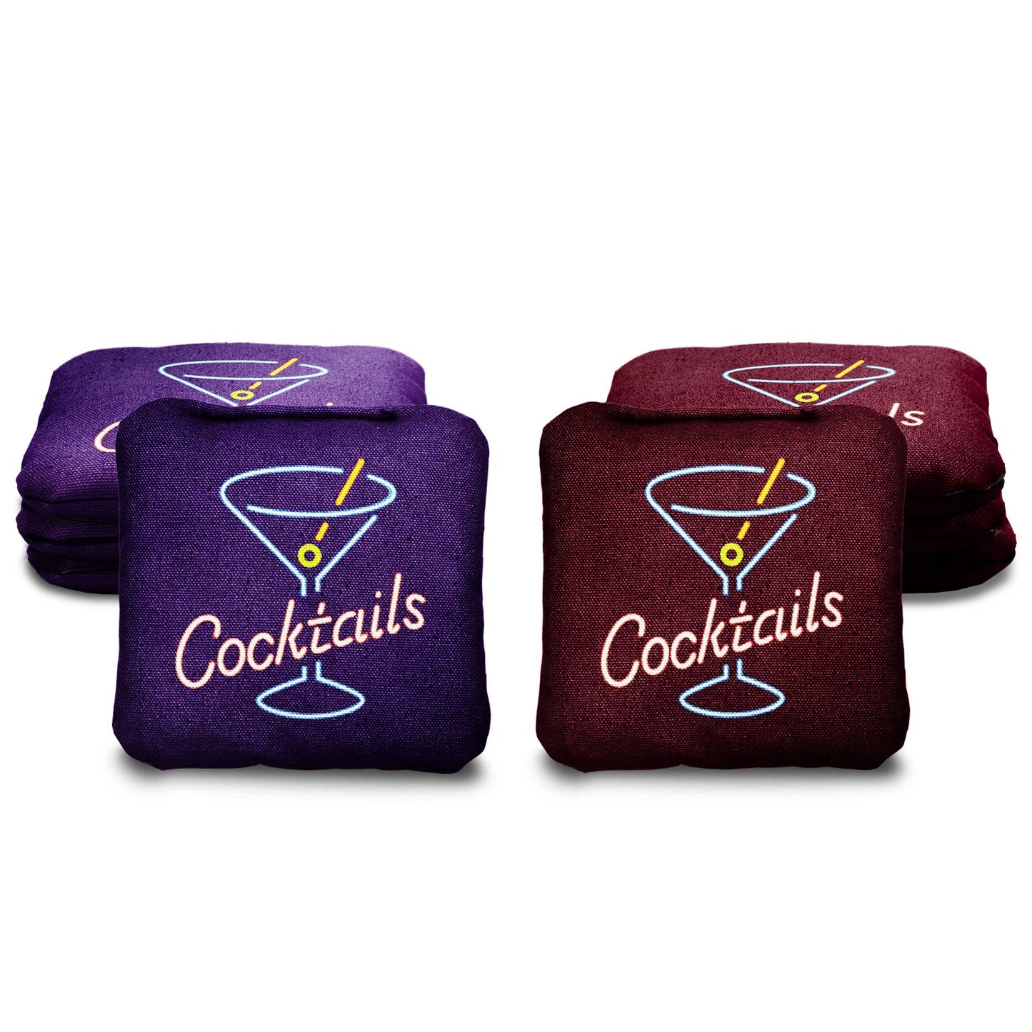 The Neon Cocktails - 8 Cornhole Bags