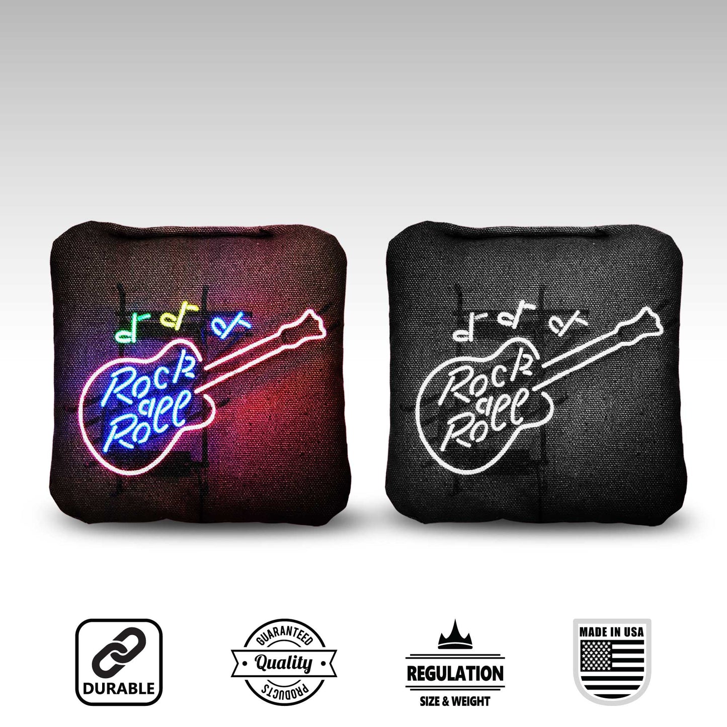 The Neon Guitars - 8 Cornhole Bags