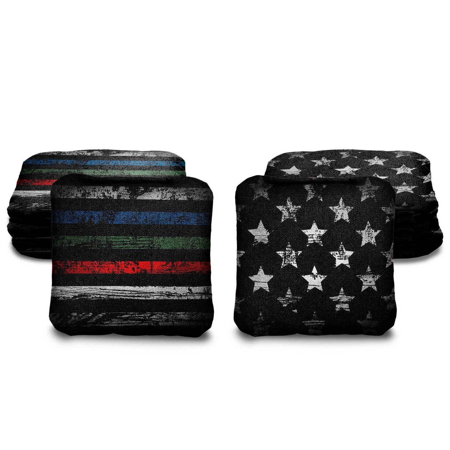 The Thin Blue Green Red Lines - 8 Cornhole Bags