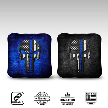 The Thin Blue Lines (Punisher) - 8 Cornhole Bags