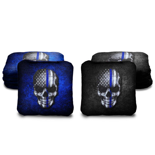 The Thin Blue Lines (Skulls) - 8 Cornhole Bags