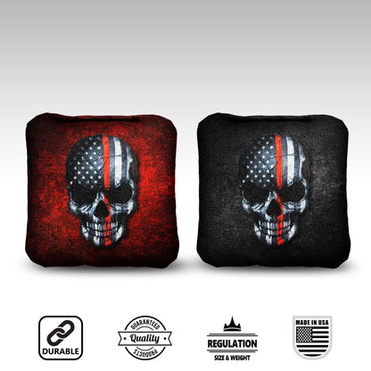 The Thin Red Lines (Skulls) - 8 Cornhole Bags