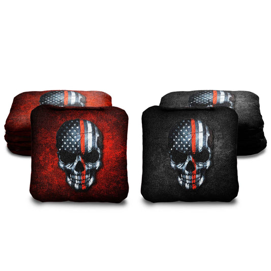 The Thin Red Lines (Skulls) - 8 Cornhole Bags